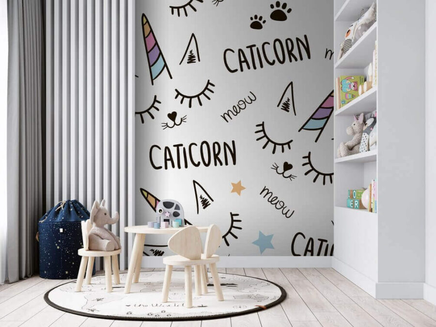 Patrón de un unicornio con ojos y orejas Patrón de un unicornio con ojos y orejas