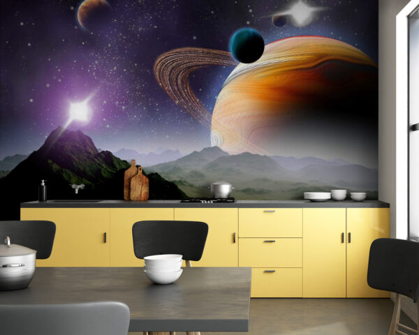 Planetas y estrellas en el espacio Planetas y estrellas en el espacio