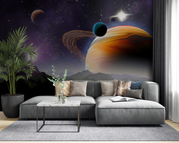 Planetas y estrellas en el espacio Planetas y estrellas en el espacio