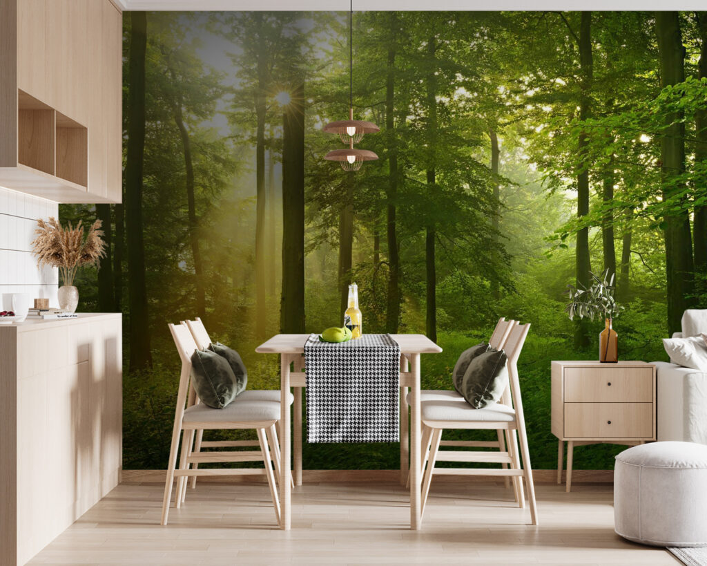 Sun shining through trees Sun shining through trees