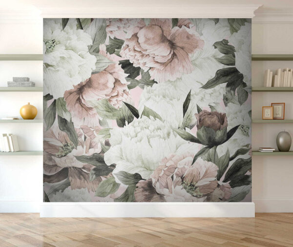 Delicate floral patterns in soft hues