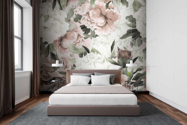 Delicate floral patterns in soft hues