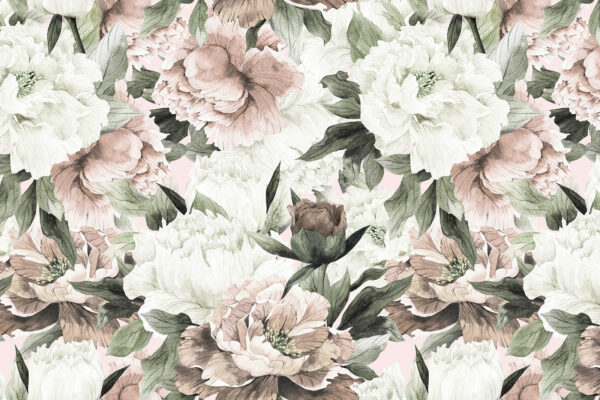 Delicate floral patterns in soft hues