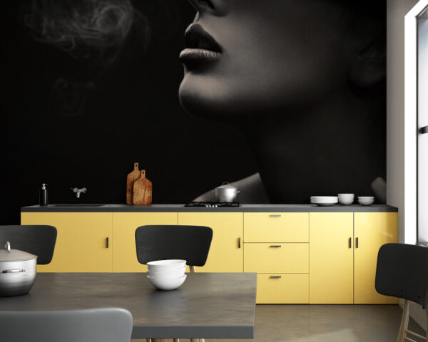 Mujer con sombrero y fumando Fotomurales Mujer con sombrero y fumando