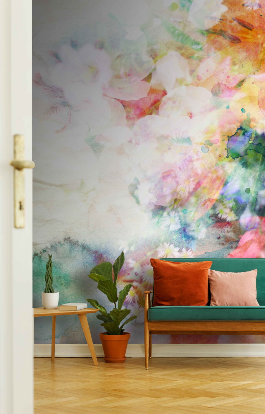 Pintura de flores de colores