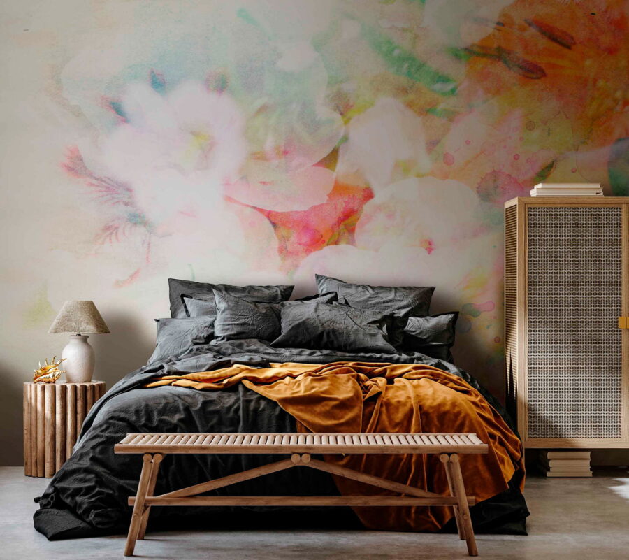 Pintura de flores de colores