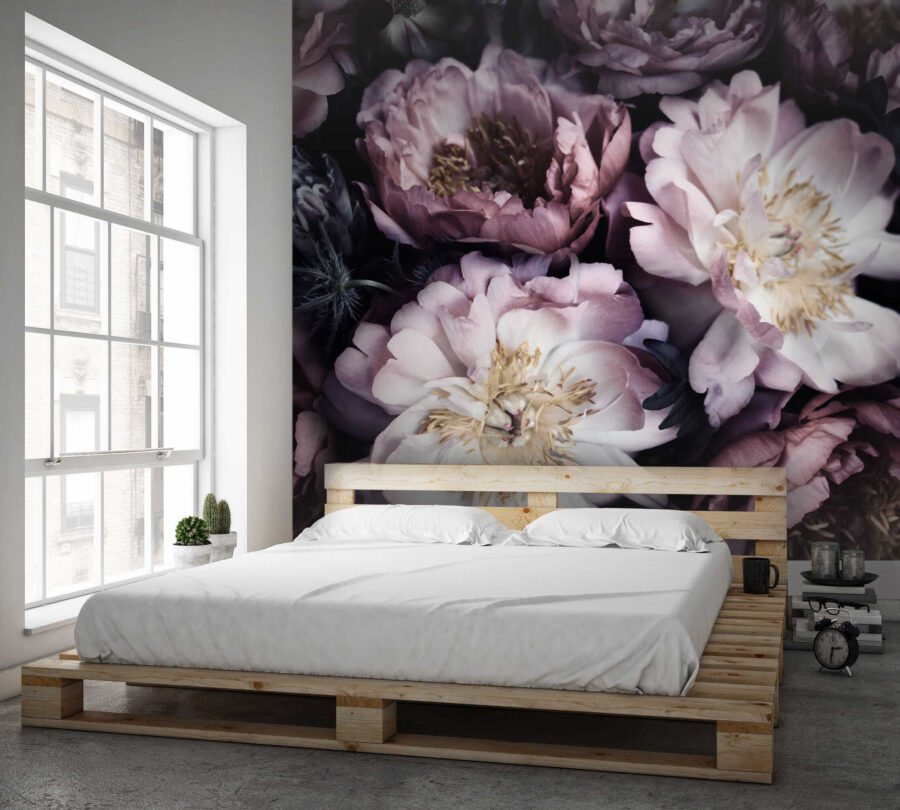Elegantes flores en tonos suaves