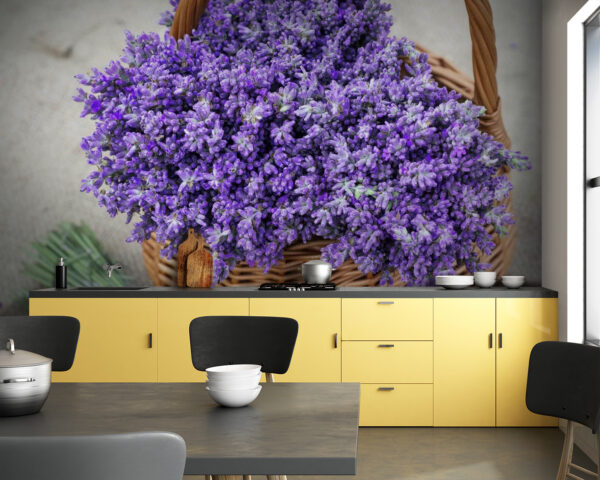Cesta de flores moradas Cesta de flores moradas