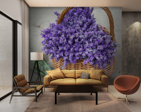 Cesta de flores moradas Cesta de flores moradas