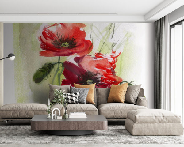 Pintura de flores rojas Pintura de flores rojas