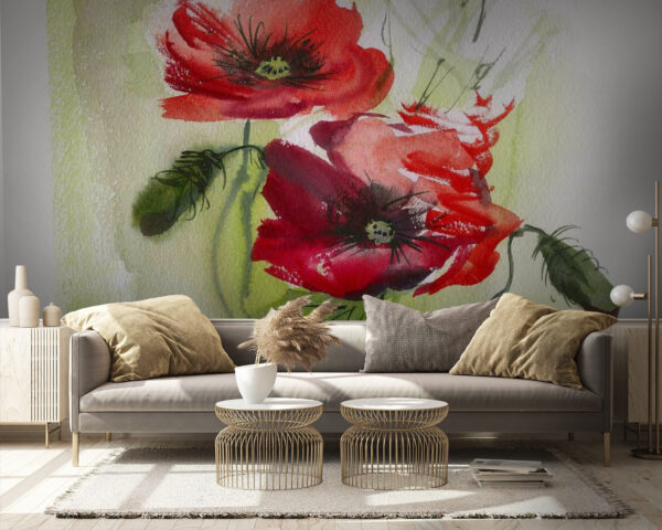 Pintura de flores rojas Pintura de flores rojas