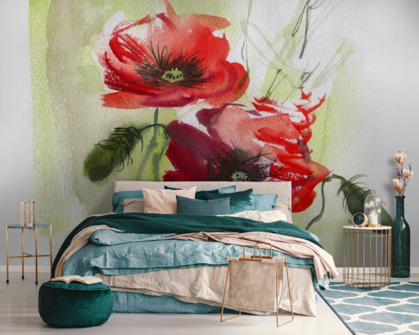 Pintura de flores rojas Pintura de flores rojas