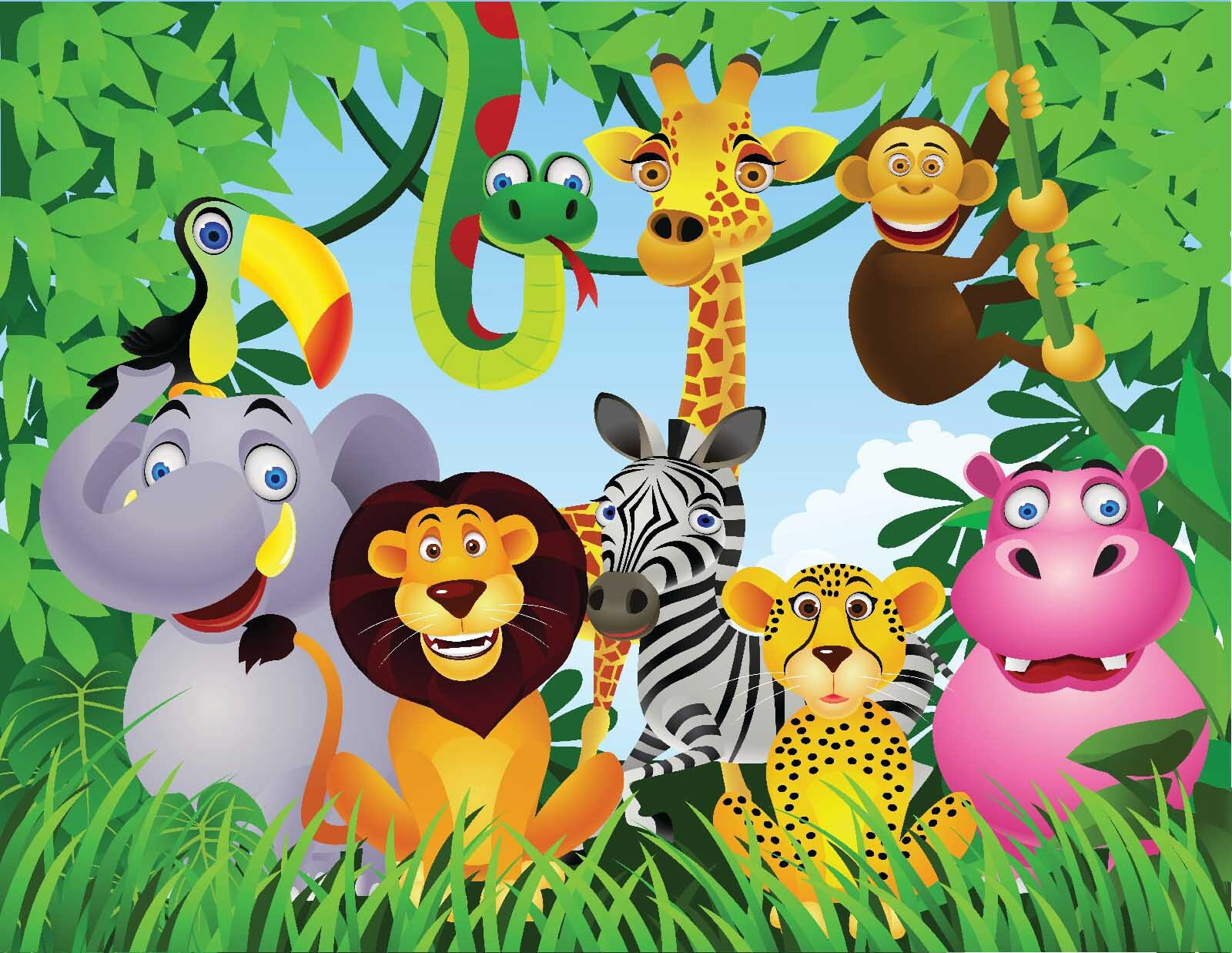 u53685p - Grupo de animales en la selva - tegory