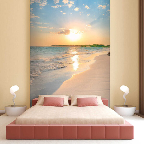 Playa con olas y puesta de sol u53408pib1 600x600 - Playa con olas y puesta de sol