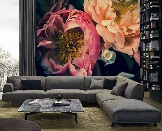 Hermosas flores en tonos suaves