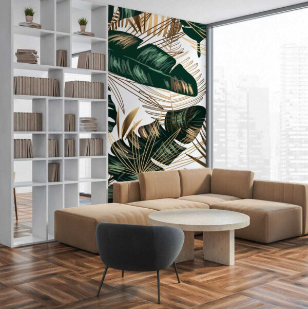 Exuberantes hojas tropicales en elegante diseño Exuberantes hojas tropicales en elegante diseño