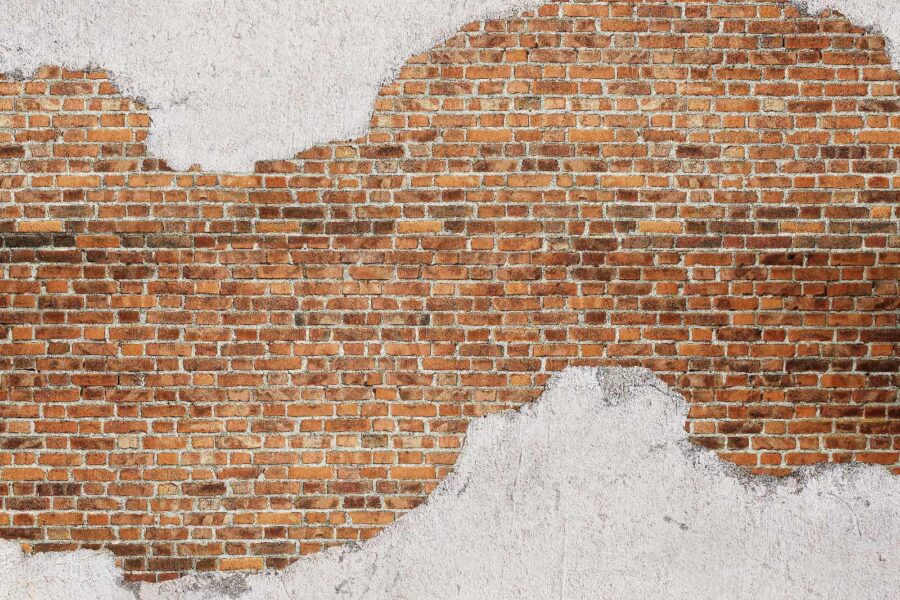 Fotomurales Pared de ladrillo con una capa blanca - Imagen 3