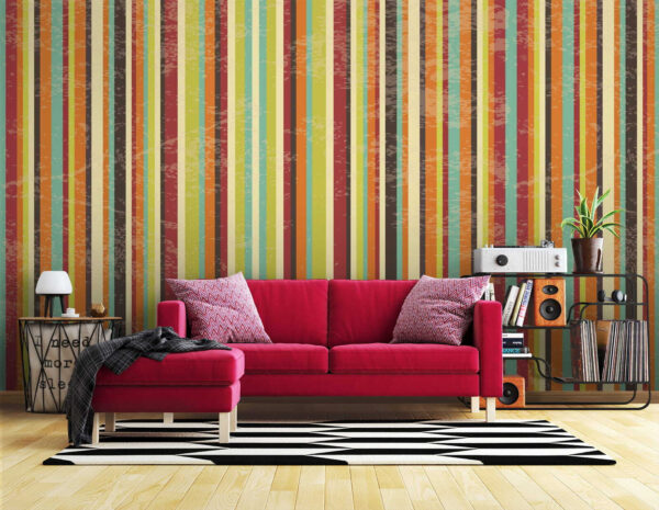 Colorful striped background with different colors