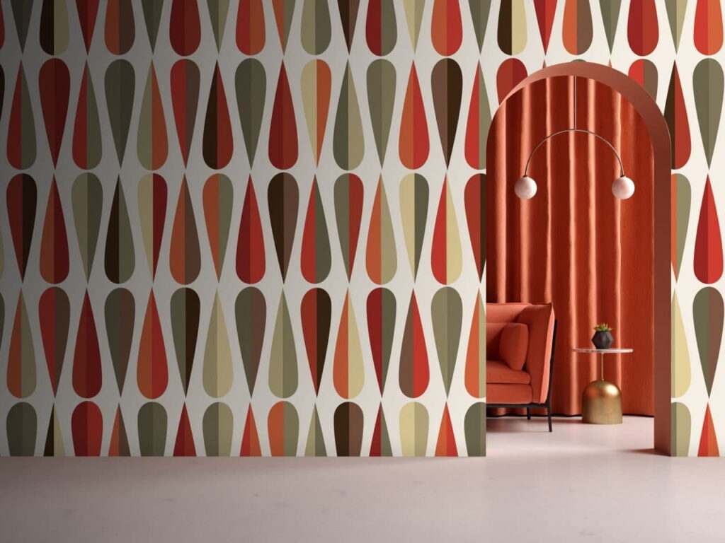 Pattern of colorful drops