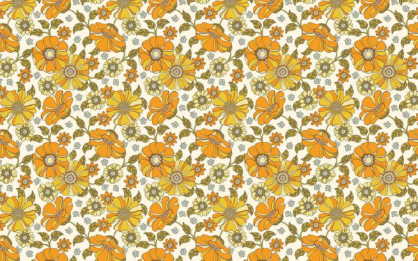 Patrón de flores y hojas Patrón de flores y hojas