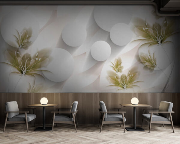 Diseño floral en blanco y verde Diseño floral en blanco y verde
