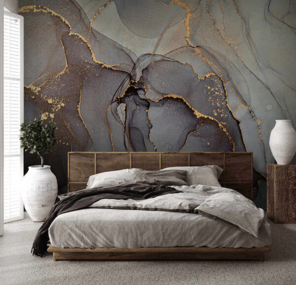 Fotomurales Fotomurales Vetas brillantes en un lienzo de piedra (SKU: u49895)