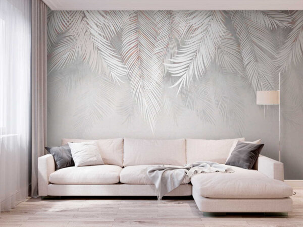 Hojas blancas sobre fondo gris Hojas blancas sobre fondo gris