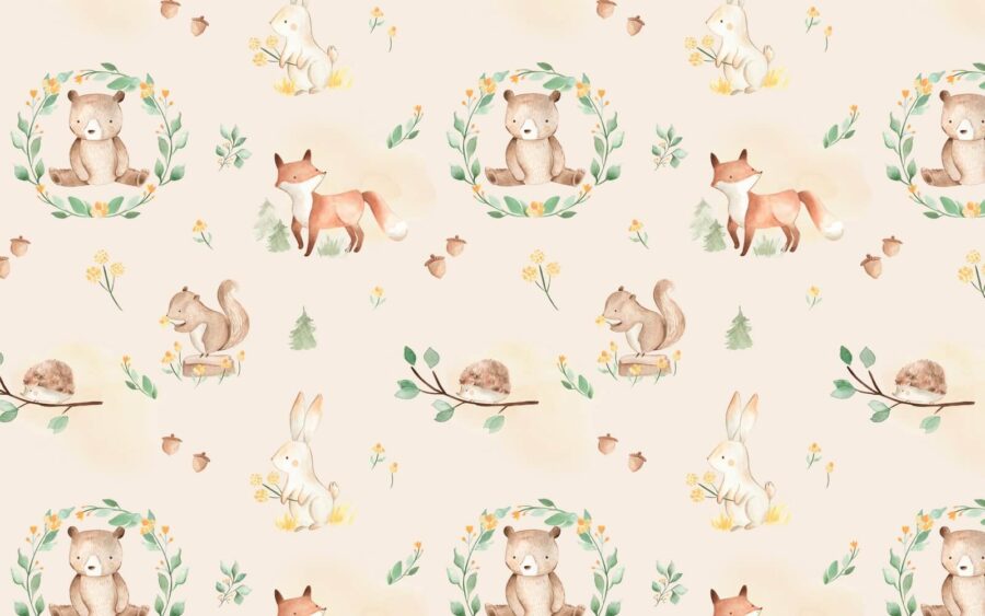 Patrón de animales y plantas