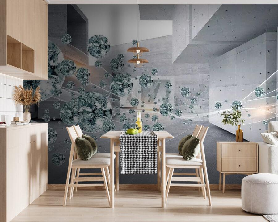 Gran racimo de diamantes en una habitación