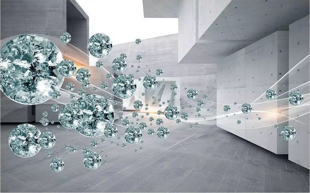 Gran racimo de diamantes en una habitación Gran racimo de diamantes en una habitación
