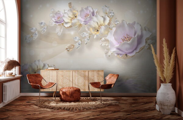 Fotomurales Fotomurales Delicadas flores en aguas tranquilas (SKU: u48078)