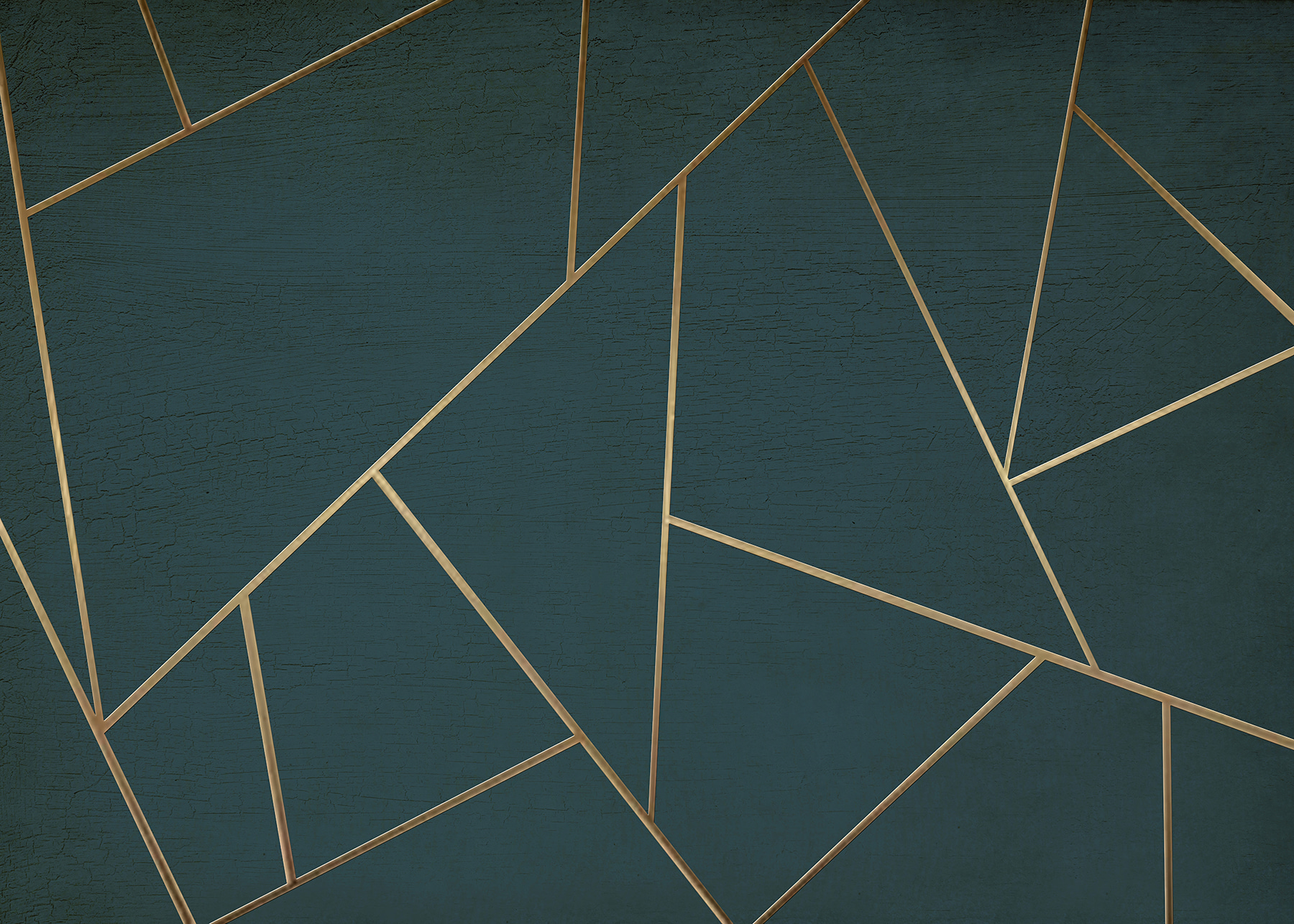 Abstract teal lines intersecting gracefully