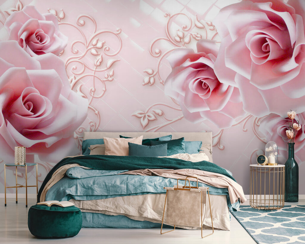 Delicate roses on a soft background