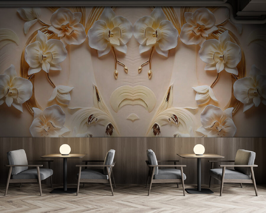 Delicado diseño floral en tonos suaves