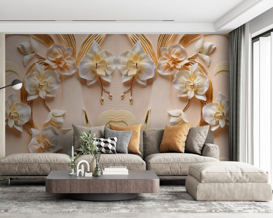 Delicado diseño floral en tonos suaves