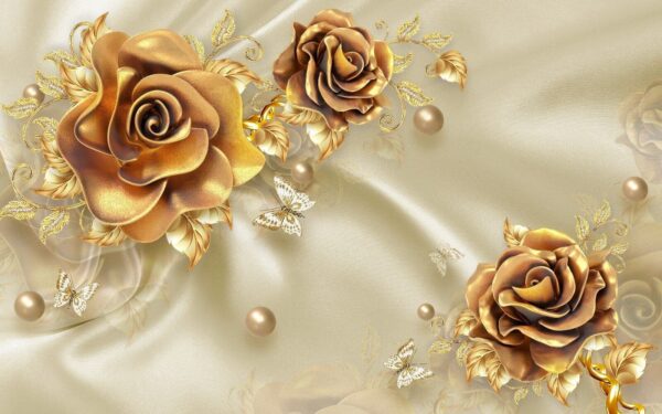 Elegantes rosas con delicadas mariposas Elegantes rosas con delicadas mariposas