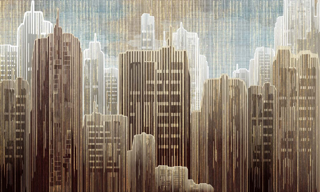 El horizonte de la ciudad con muchos edificios altos El horizonte de la ciudad con muchos edificios altos