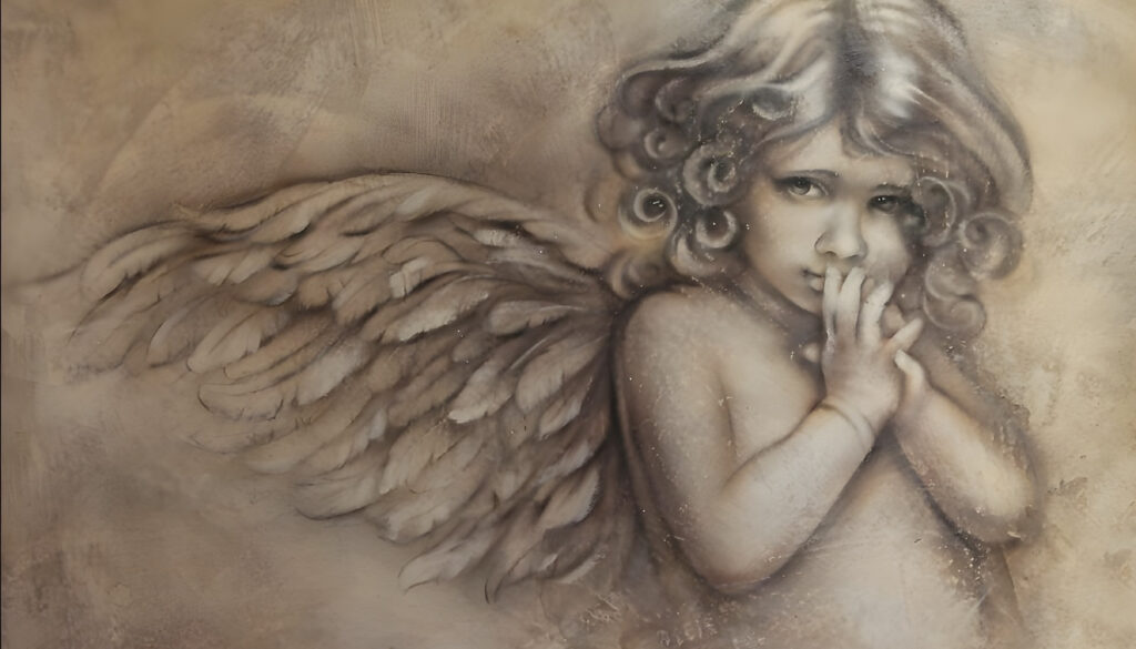 Pintura de un ángel bebé Pintura de un ángel bebé