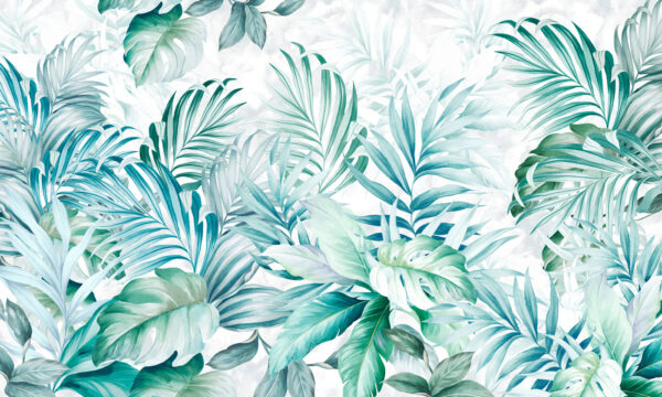 Papel pintado con hojas Papel pintado con hojas