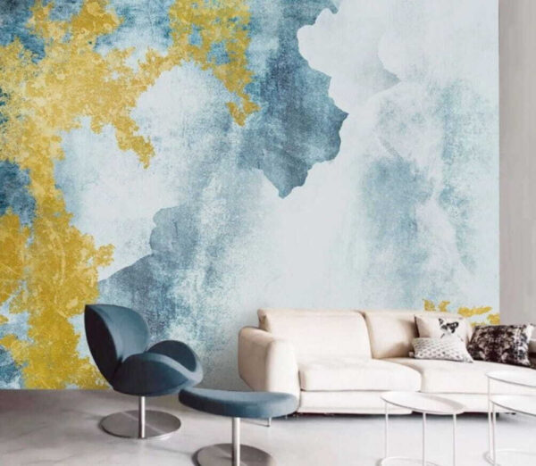 Pintura azul y amarilla Pintura azul y amarilla