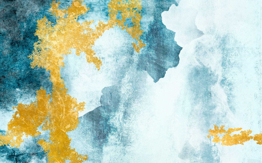 Pintura azul y amarilla Pintura azul y amarilla