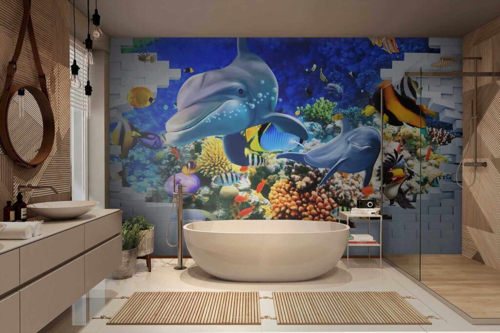Mural de un pez y delfines u40459pit3 1024x683 - Mural de un pez y delfines - tegory