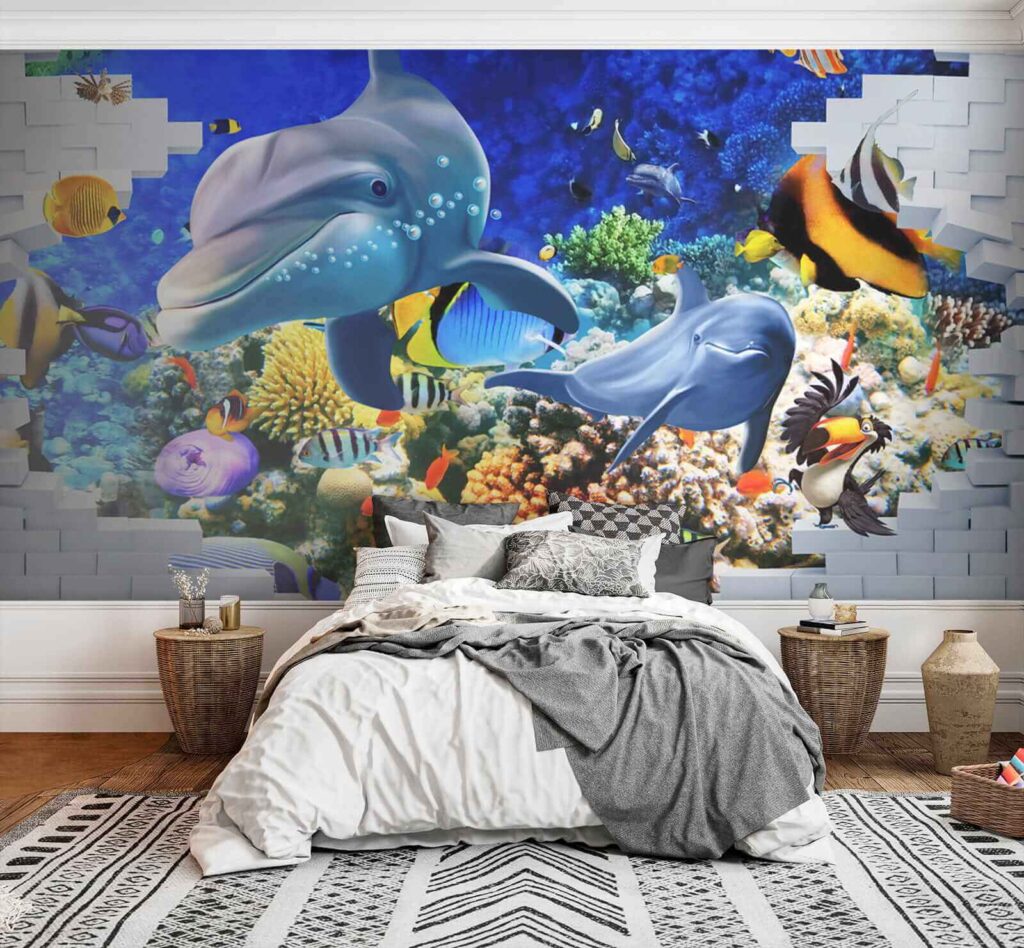 Mural de un pez y delfines u40459pib3 1024x948 - Mural de un pez y delfines - tegory