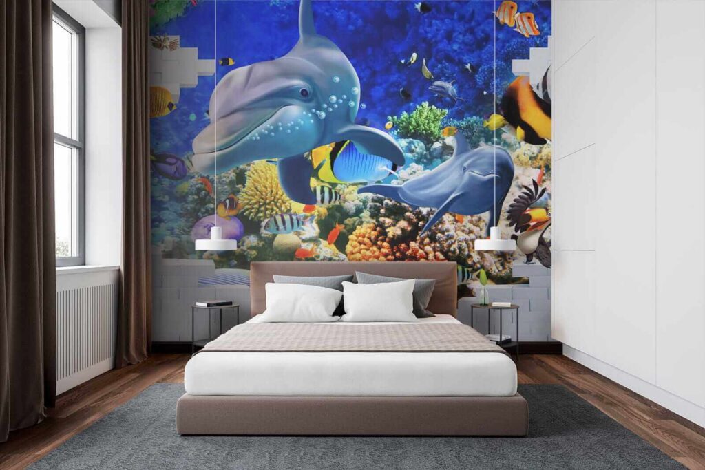 Mural de un pez y delfines u40459pib1 1024x683 - Mural de un pez y delfines - tegory