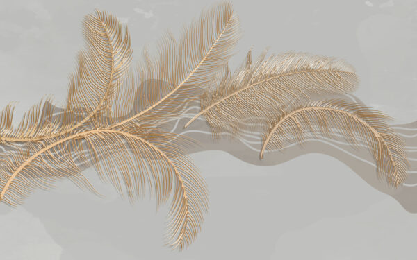 Elegante ilustración metálica de plumas. Elegante ilustración metálica de plumas.