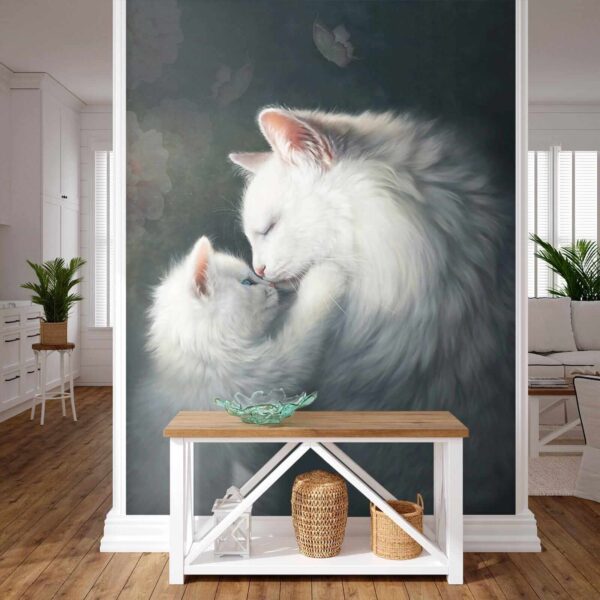 Gato y gatita besándose Gato y gatita besándose