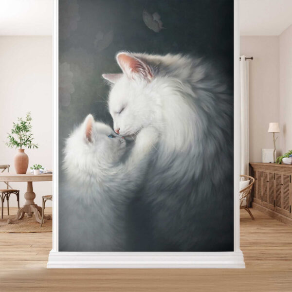 Gato y gatita besándose Gato y gatita besándose