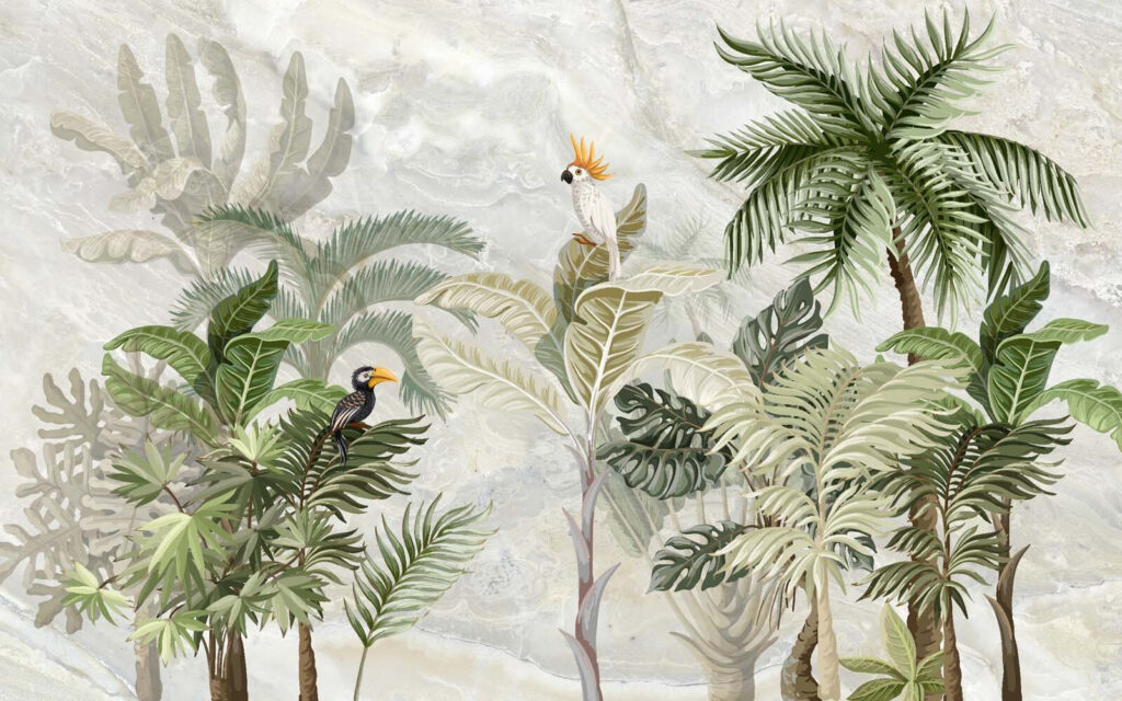 Mural de un bosque tropical Mural de un bosque tropical