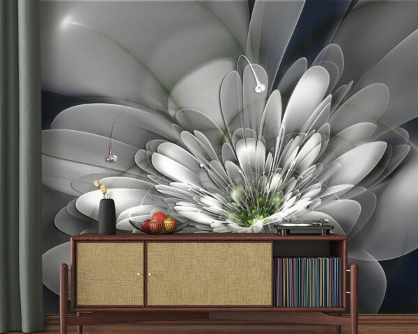 Fotomurales Flor blanca con centro verde (SKU: u36925) Fotomurales Fotomurales Flor blanca con centro verde (SKU: u36925)