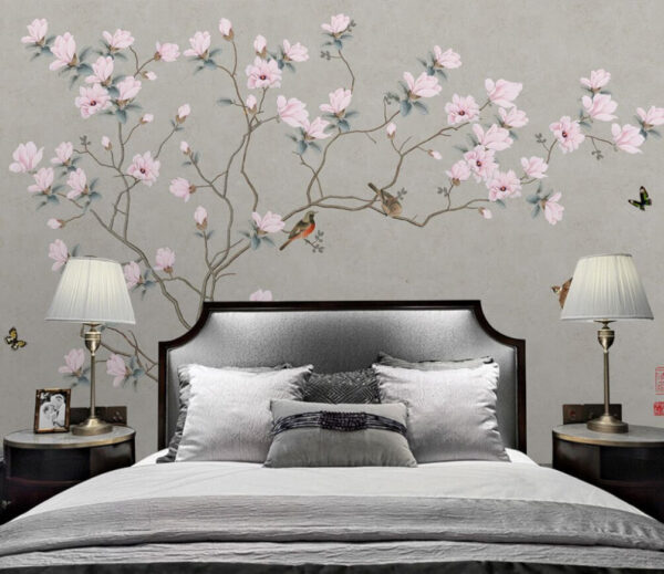Árbol con flores y pájaros Árbol con flores y pájaros